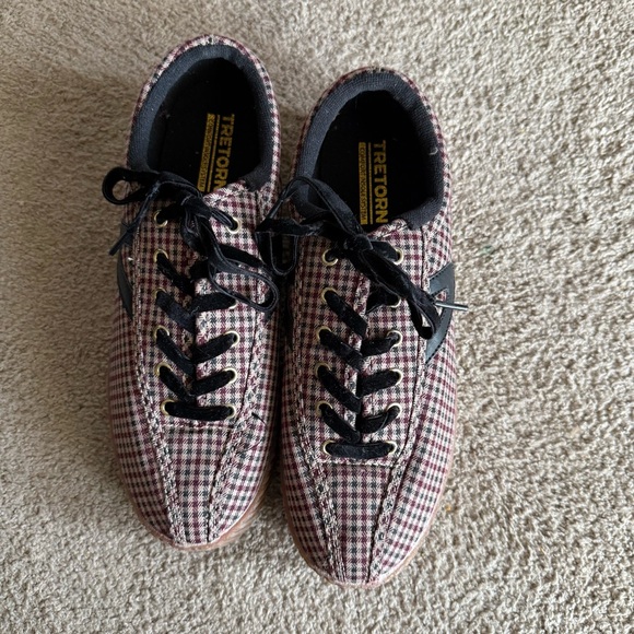 Tretorn Shoes - Tretorn Plaid Sneakers with Black Details